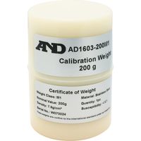 AD1603-200M1-A 校正用分銅 OIML型円筒分銅　M1級　200g　一般校正証明書付　1台 エー・アンド・デイ（直送品）