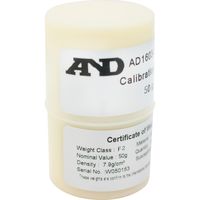 AD1603-50F2-J 校正用分銅 OIML型円筒分銅　F2級　50g　JCSS校正証明書付　1台 エー・アンド・デイ（直送品）