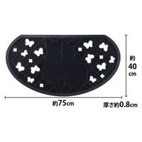 山崎産業 コンドル ラバーマットプリティキャット 40×75 ブラック 4903180196319 1箱(1枚入)