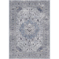 トシシミズ ディクトム マイクロプリントパイルラグ DM-052 1400×2000mm ブルー 4573109305759 1枚（直送品）