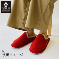 カラースリッパ GS6098 レッド M GS6098_06R 1枚 川島織物セルコン（直送品）