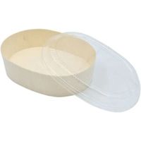 木具輪 （木製弁当箱）エコオリFLR-06B 楕円形 本体 300個 SD196001-300 １箱(300個)（直送品）