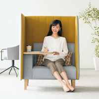 【組立設置込】コクヨ インターバル ブースソファ 幅1000mm ナチュラル×ライトグレー×ディムグレー 1台（直送品）