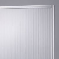 エスコ 955x250x1638mm キャスター付パーテーション(中空/クリア EA976CB-2 1セット(1St)（直送品）