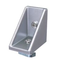 エスコ 30角用 三角ブラケット(シルバー/ローター付) EA976CB-38 1セット(15個)（直送品）