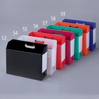 エスコ 102x317x261mm ファイルスタンド(横型/橙) EA954TD-58 1セット(15冊)（直送品）