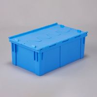 エスコ 545x345x220mm/29.6L コンテナ(青/蓋付) EA506AA-96 1個（直送品）