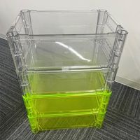 エスコ 391x277x153mm/10L ポリカ製コンテナ(透明イエロー) EA506AT-2 1個（直送品）