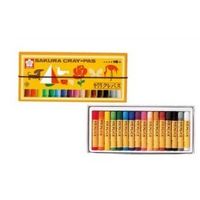 エスコ 16本組 [太巻]クレパス(油性) EA765MV-502 1セット(10St:1St×10セット)（直送品）