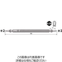 ベッセル(VESSEL) 両頭ビット 見やすいビット 2本組 +2x130mm No.DS142130 1セット(10本:2本×5パック)（直送品）