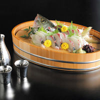 ヤマコー 椹 小判型盛桶(ステンレスタガ) 目皿付 小 30071 1個（直送品）