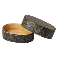 ヤマコー 強化塗装・わっぱ料理箱 (乱糸ブラック) 28123 1個（直送品）