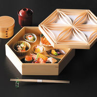 ヤマコー ひのき六角組子重(中) 蓋(七宝亀甲) 28134 1個（直送品）