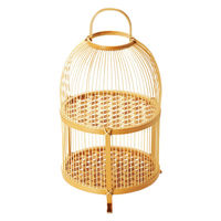 ヤマコー 竹・千筋アフタヌーンティー篭 12468 1個（直送品）