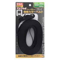三共コーポレーション TRAD バックルカラー荷締ベルト 25mm×6m TCBー6BK 823530 1個（直送品）