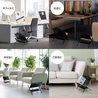 【軒先渡し】林製作所 アンダーデスクワゴン Ｘ脚折り畳みタイプ ブラック×ナチュラル YS-L8 1台（直送品）