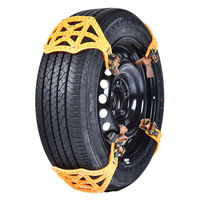 万方商事 簡単取付タイヤチェーン イエロー a3608010 1セット(2本分入)（直送品）