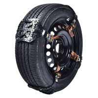 万方商事 簡単取付タイヤチェーン ブラック a3608020 1セット(2本分入)（直送品）