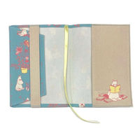 学研ステイフル MOOMIN ムーミン ブックカバー 文庫サイズ 水色 F16057 1セット(1個×3)（直送品）