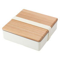 三好製作所 弁当箱 1段 1100ml 木蓋 松花堂 ホワイト 309510 1個（直送品）