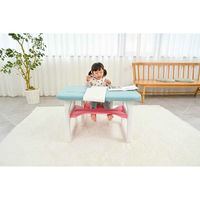 シンセーインターナショナル 子供用デスク チェア セット 机 椅子 ブルー 404569 1個（直送品）