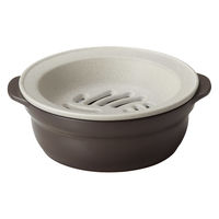 ミヤザキ食器 土鍋 6.5号 IH対応 Karl 軽量土鍋 蒸し皿付き グレー 412990 1個（直送品）