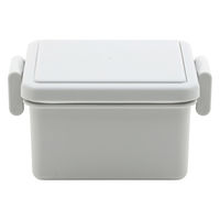 三好製作所 お弁当箱 GEL-COOL square S 1段 220ml オイスターグレー 423657 1個（直送品）