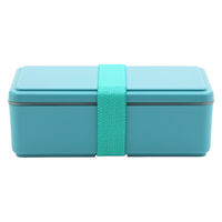 三好製作所 お弁当箱 GEL-COOL square L 1段 500ml マカロンブルー 423670 1個（直送品）