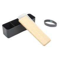 三好製作所 お弁当箱 木蓋のお弁当箱 スリム セン 1段 400ml チャコール 423819 1個（直送品）