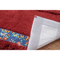 橋爪商店 玄関マット ダーラヘスト 屋内 50cm×80cm ワインレッド 450493 1個（直送品）