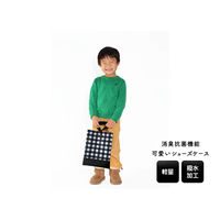 HALKARIN’S シューズバッグ キッズ シューズケース 消臭 抗菌 ギンガムブラック 450574 1個（直送品）