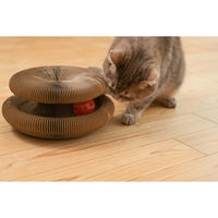 シンセーインターナショナル 爪とぎ ドーナツ型爪とぎ ダンボール おもちゃ 452558 1個（直送品）