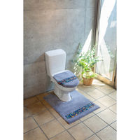 橋爪商店 トイレマット ダーラヘスト 耳長 90×70cm ライトグレー 461840 1個（直送品）