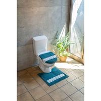 橋爪商店 トイレマット ピックリンツ 55×60cm ブルー 461892 1個（直送品）