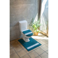 橋爪商店 トイレマット ピックリンツ 耳長 90×70cm ブルー 461894 1個（直送品）