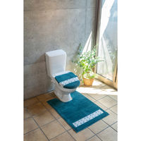 橋爪商店 トイレマット ピックリンツ 胴長 95×70cm ブルー 461896 1個（直送品）