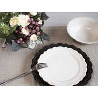 ミヤザキ食器 プレート 23.5cm シャルドネ 磁器 ホワイト 463610 1個（直送品）