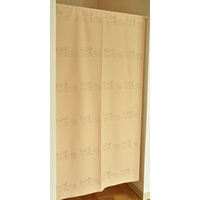 加栄レース のれん ハリネズミ柄 85×170cm 防炎 日本製 ベージュ 469339 1個（直送品）