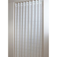 加栄レース アコーディオンカーテン 防炎 フリーカット 150×220cm キカ柄 469379 1個（直送品）