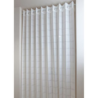 加栄レース アコーディオンカーテン 防炎 フリーカット 150×220cm ドット柄 469380 1個（直送品）