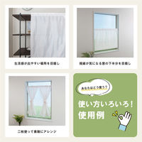 加栄レース レースカーテン 水玉ドット柄 小窓 UVカット ミラーレース 70×120cm 省エネ ピンク 469404 1個（直送品）