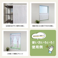 加栄レース レースカーテン 水玉ドット柄 小窓 UVカット ミラーレース 70×120cm 省エネ パープル 469406 1個（直送品）