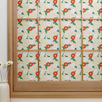 加栄レース 障子紙 障子に貼るレース 100cm×200cm 椿 469429 1個（直送品）