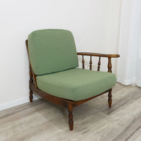 加栄レース ソファカバー 1人掛け用 セパレートタイプ 撥水加工 2枚組 グリーン 469437 1個（直送品）