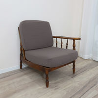 加栄レース ソファカバー 1人掛け用 セパレートタイプ 撥水加工 2枚組 グレー 469438 1個（直送品）