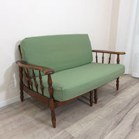 加栄レース ソファカバー 3人掛け用 セパレートタイプ 撥水加工 2枚組 グリーン 469447 1個（直送品）