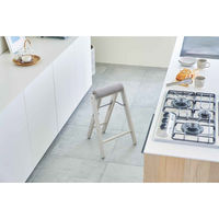 弘益 スツール 折りたたみ ベージュグレー 474601 1個（直送品）