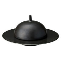 ミヤザキ食器 コスタヴェルデ サトゥルノ カバー M 12.7cm ライトブラック 476169 1個（直送品）