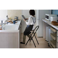 弘益 折りたたみ椅子 ブラウン×ナチュラル 476381 1個（直送品）