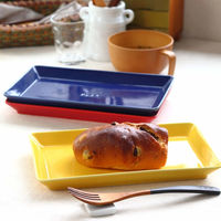 ネクスト プレート 皿 ファンレスト 長角 レッド 489955 1個（直送品）